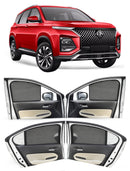 Autofact Vehicle specific Z Black Sunshades for MG Hector – UV Protection, Privacy & Heat Control (Set of 4)