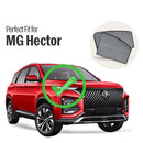Autofact Vehicle specific Z Black Sunshades for MG Hector – UV Protection, Privacy & Heat Control (Set of 4)