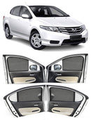 Autofact Vehicle specific Z Black Sunshades for Honda City (2009-2013) – UV Protection, Privacy & Heat Control (Set of 4)