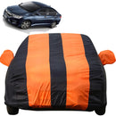 Honda City Idtech Car Cover Waterproof orange and black striped full sedan cover with mirror pockets