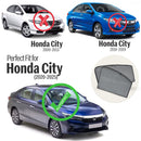 Autofact Vehicle specific Z Black Sunshades for Honda City (2020-2025) – UV Protection, Privacy & Heat Control (Set of 4)