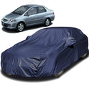 Honda City Zx Car Cover Waterproof navy full body protective cover fitted on silver Honda City Zx sedan