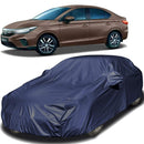 Honda New City Car Cover Waterproof navy full body fitted cover with mirror pockets and elastic hem