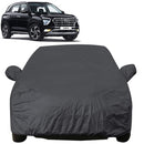 Hyundai Creta Car Cover Waterproof in gray protecting black Hyundai Creta SUV from dust and weather