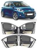 Autofact Vehicle specific Z Black Sunshades for Hyundai Grand i10 Nios (2019-2025) – UV Protection, Privacy & Heat Control (Set of 4)