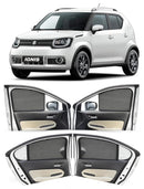 Autofact Vehicle specific Z Black Sunshades for Maruti Ignis – UV Protection, Privacy & Heat Control (Set of 4)