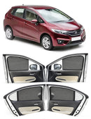 Autofact Vehicle specific Z Black Sunshades for Honda Jazz – UV Protection, Privacy & Heat Control (Set of 4)