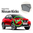 Autofact Vehicle specific Z Black Sunshades for Nissan Kicks – UV Protection, Privacy & Heat Control (Set of 4)