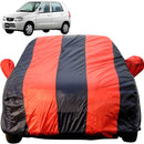 Maruti Alto Old Model car covered with red and black Maruti Alto Car Cover Waterproof protecting vehicle