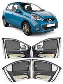 Autofact Vehicle specific Z Black Sunshades for Nissan Micra – UV Protection, Privacy & Heat Control (Set of 4)
