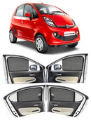 Autofact Vehicle specific Z Black Sunshades for Tata Nano – UV Protection, Privacy & Heat Control (Set of 4)