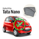 Autofact Vehicle specific Z Black Sunshades for Tata Nano – UV Protection, Privacy & Heat Control (Set of 4)