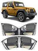 Autofact Vehicle specific Z Black Sunshades for New Mahindra Thar – UV Protection, Privacy & Heat Control (Set of 4)