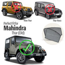 Autofact Vehicle specific Z Black Sunshades for Old Mahindra Thar – UV Protection, Privacy & Heat Control (Set of 4)