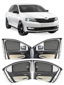 Autofact Vehicle specific Z Black Sunshades for Skoda Rapid – UV Protection, Privacy & Heat Control (Set of 4)