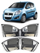 Autofact Vehicle specific Z Black Sunshades for Maruti Ritz – UV Protection, Privacy & Heat Control (Set of 4)