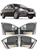 Autofact Vehicle specific Z Black Sunshades for Nissan Sunny – UV Protection, Privacy & Heat Control (Set of 4)