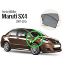 Autofact Vehicle specific Z Black Sunshades for Maruti SX4 – UV Protection, Privacy & Heat Control (Set of 4)