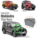 Autofact Vehicle specific Z Black Sunshades for Mahindra Thar Roxx – UV Protection, Privacy & Heat Control (Set of 4)