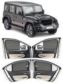 Autofact Vehicle specific Z Black Sunshades for Mahindra Thar Roxx – UV Protection, Privacy & Heat Control (Set of 4)