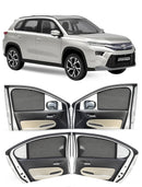 Autofact Vehicle specific Z Black Sunshades for Toyota Urban Cruiser Hyryder – UV Protection, Privacy & Heat Control (Set of 4)