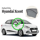Autofact Vehicle specific Z Black Sunshades for Hyundai Xcent – UV Protection, Privacy & Heat Control (Set of 4)