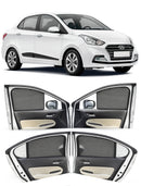 Autofact Vehicle specific Z Black Sunshades for Hyundai Xcent – UV Protection, Privacy & Heat Control (Set of 4)