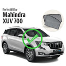 Autofact Vehicle specific Z Black Sunshades for Mahindra XUV 700 – UV Protection, Privacy & Heat Control (Set of 4)